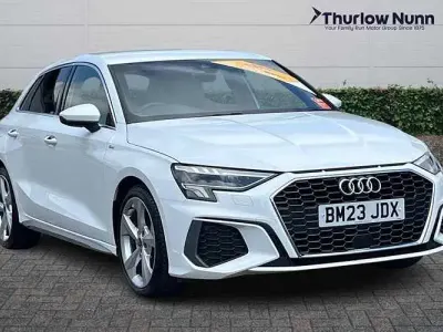 Used Audi A3 Sportback S-Line 150 HP (110 kW) 2023 White Hatchback