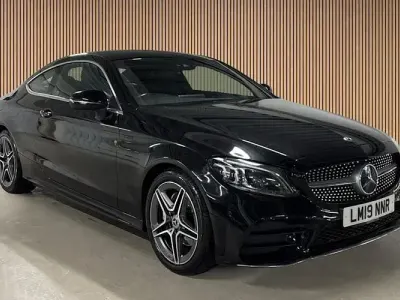 Used Mercedes C200 AMG Line Premium 184 HP (135 kW) 2019 Obsidian black Coupe