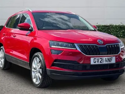 Used Skoda Karoq SE L 150 HP (110 kW) 2021 Red SUV