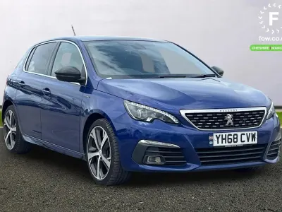 Used Peugeot 308 GT-line 131 HP (96 kW) 2018 Blue Hatchback
