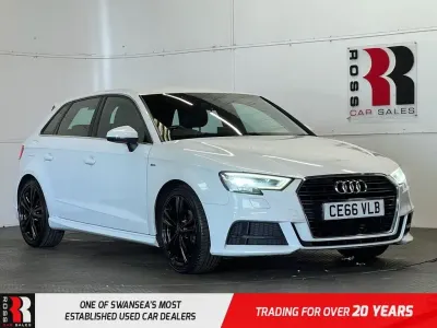 Used Audi A3 S-Line 150 HP (110 kW) 2016 White Hatchback