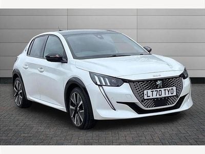 Used Peugeot e-208 GT-line 100 kW (136 HP) 2020 White Hatchback