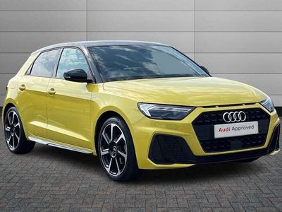 Used Audi A1 Black Edition 110 HP (80 kW) 2022 Python yellow metallic Hatchback