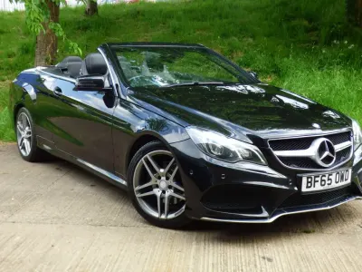 Used Mercedes E350 AMG line 258 HP (189 kW) 2015 Black Cabriolet