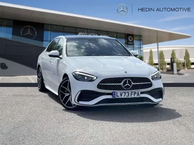 Used Mercedes C300e AMG line 2023 White Sedan