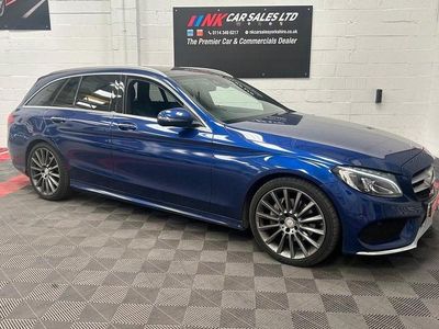 Used Mercedes C220 AMG Line Premium Plus 170 HP (125 kW) 2017 Blue Estate