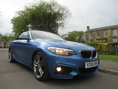 Used BMW 218 M Sport 150 HP (110 kW) 2015 Blue Cabriolet