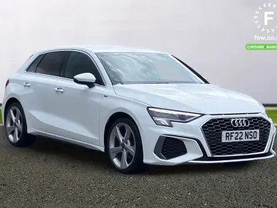 Used Audi A3 S-Line 110 HP (80 kW) 2022 White Sedan