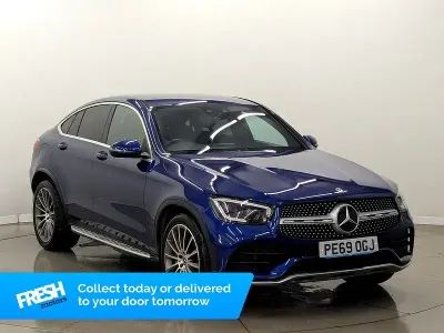 Used Mercedes GLC220 AMG Line Premium 194 HP (142 kW) 2019 Blue Coupe
