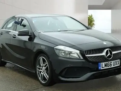 Used Mercedes A180 AMG line 109 HP (80 kW) 2016 Black Hatchback