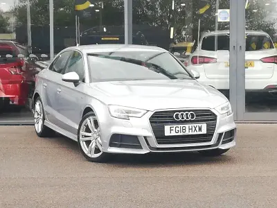 Used Audi A3 S-Line 150 HP (110 kW) 2018 Silver Sedan