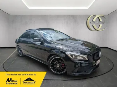 Used Mercedes CLA200 AMG line 156 HP (114 kW) 2019 Black Coupe