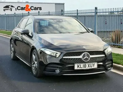 Used Mercedes A200 AMG Line Premium 163 HP (119 kW) 2018 Black Hatchback