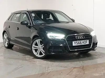 Used Audi A3 S-Line 150 HP (110 kW) 2016 Black Hatchback