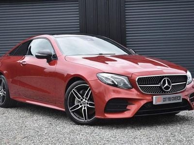 Begagnad Mercedes E220 AMG line 2017 Röd Sportkupé