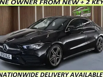 Used Mercedes CLA200 AMG line 163 HP (119 kW) 2021 Black Coupe