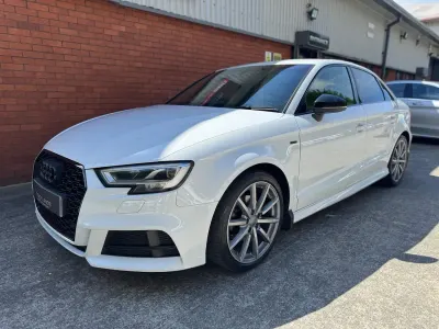 Used Audi A3 Black Edition 150 HP (110 kW) 2018 White Sedan