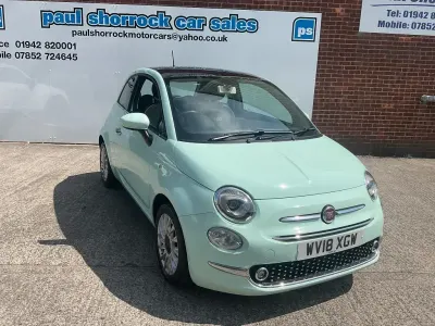 Used Fiat 500 Lounge 69 HP (50 kW) 2018 Green Hatchback