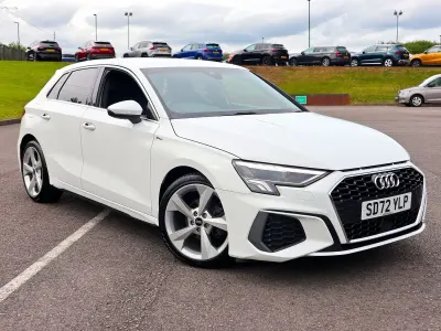 Used Audi A3 S-Line 110 HP (80 kW) 2023 White Sedan