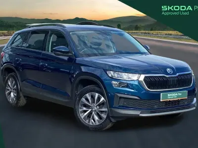 Used Skoda Kodiaq SE Drive 147 HP (108 kW) 2023 Petrol blue metallic SUV