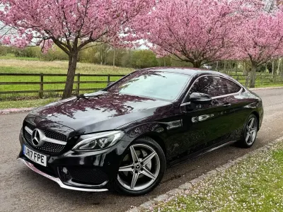 Used Mercedes C220 AMG line 170 HP (125 kW) 2017 Black Coupe