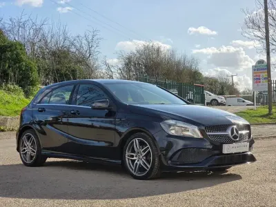 Używany Mercedes A180 AMG line 109 KM (80 kW) 2018 Czarny Hatchback