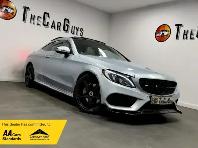 Used Mercedes C220 AMG Line Premium 170 HP (125 kW) 2017 Silver Coupe