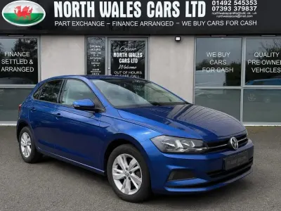 Used VW Polo SE 95 HP (69 kW) 2019 Blue Hatchback
