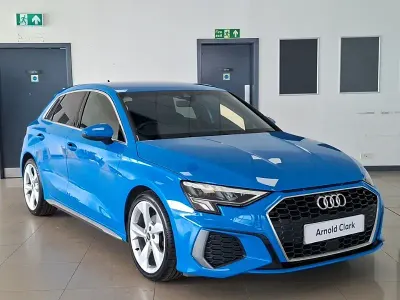 Used Audi A3 S-Line 110 HP (80 kW) 2023 Blue Sedan