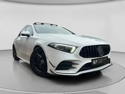 Used Mercedes A250 AMG line 224 HP (164 kW) 2020 White Hatchback
