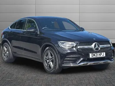 Second-hand Mercedes GLC220 AMG line 194 CP (142 kW) 2021 Negru Coupe