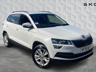 Used Skoda Karoq SE Technology 150 HP (110 kW) 2020 Moon white metallic SUV