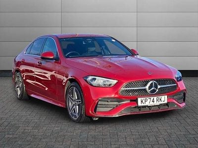 Red Used 2024 Mercedes C300e AMG line Sedan | £33,095 (Good price)