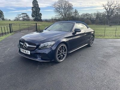 Blue Used 2019 Mercedes C300 AMG Line Premium Plus Cabriolet | £20,695 (Fair price)