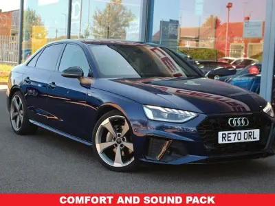 Used Audi A4 Black Edition 204 HP (150 kW) 2021 Blue Sedan