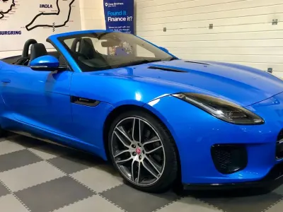 Used Jaguar F-Type R-Dynamic 300 HP (220 kW) 2018 Blue Cabriolet