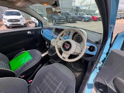 Used Fiat 500 Lounge 69 HP (50 kW) 2016 Blue Hatchback