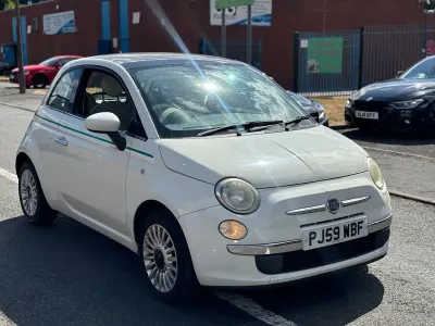 Used Fiat 500 Lounge 69 HP (50 kW) 2009 White Cabriolet