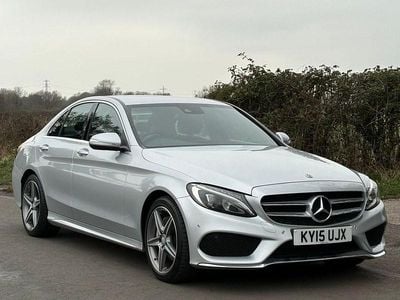 Used Mercedes C220 AMG line 170 HP (125 kW) 2015 Silver Sedan