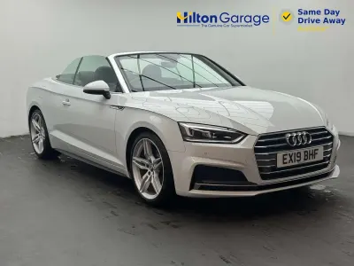 Used Audi A5 Cabriolet S-Line 190 HP (139 kW) 2019 White Cabriolet