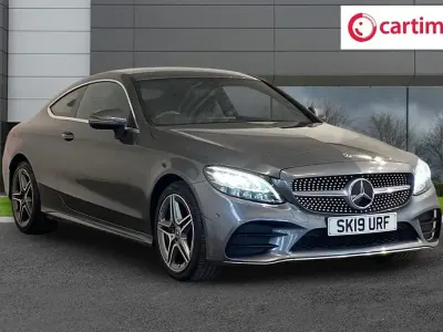 Begagnad Mercedes C180 AMG line 156 HK (114 kW) 2019 Grå Sportkupé