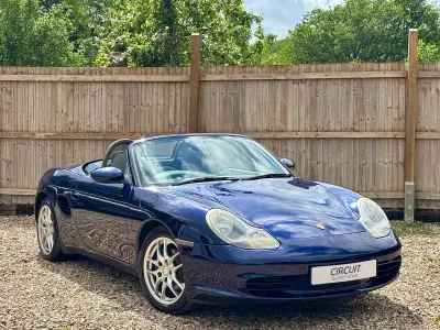 Used Porsche 986 Boxster 225 HP (165 kW) 2002 Blue Cabriolet