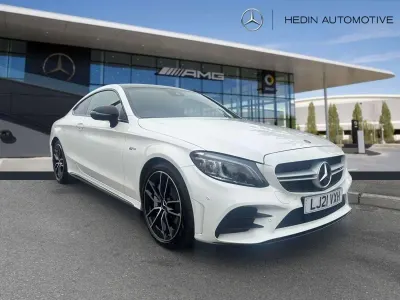 Begagnad Mercedes C43 AMG Premium Plus 2021 Vit Sportkupé