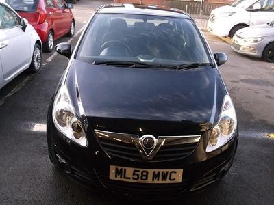 Used Vauxhall Corsa Club 89 HP (65 kW) 2009 Black Hatchback