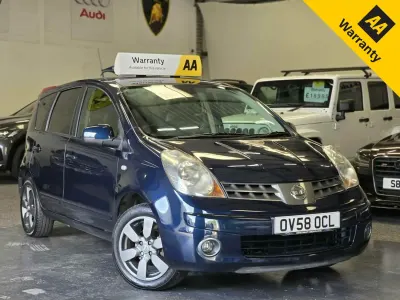Begagnad Nissan Note Tekna 110 HK (80 kW) 2008 Blå Halvkombi