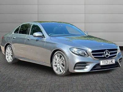 Used Mercedes E350 AMG line 282 HP (207 kW) 2021 Selenite grey Sedan
