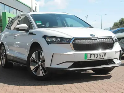 Used Skoda Enyaq iV ecoSuite 150 kW (204 HP) 2024 Moon white metallic SUV