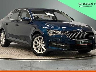 Used Skoda Superb SE 110 HP (80 kW) 2022 Petrol blue metallic Hatchback