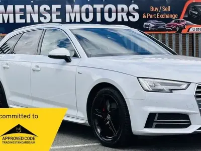 Usado Audi A4 S-Line 190 CV (139 kW) 2018 Blanco Familiar