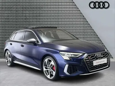 Used Audi S3 Sportback Comfort 306 HP (225 kW) 2021 Blue Hatchback